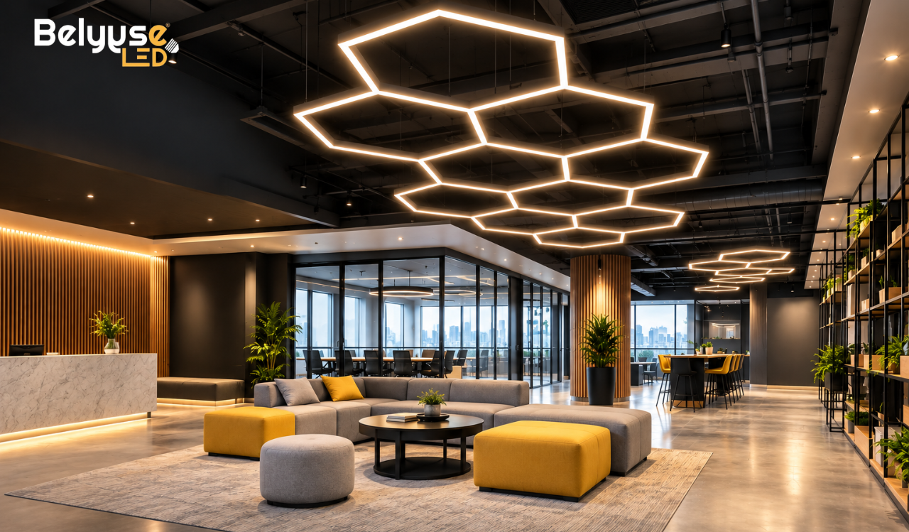 how-hexagonal-linear-lights-transform-commercial-spaces