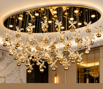 luxury-gold-amber-crystal-led-chandelier